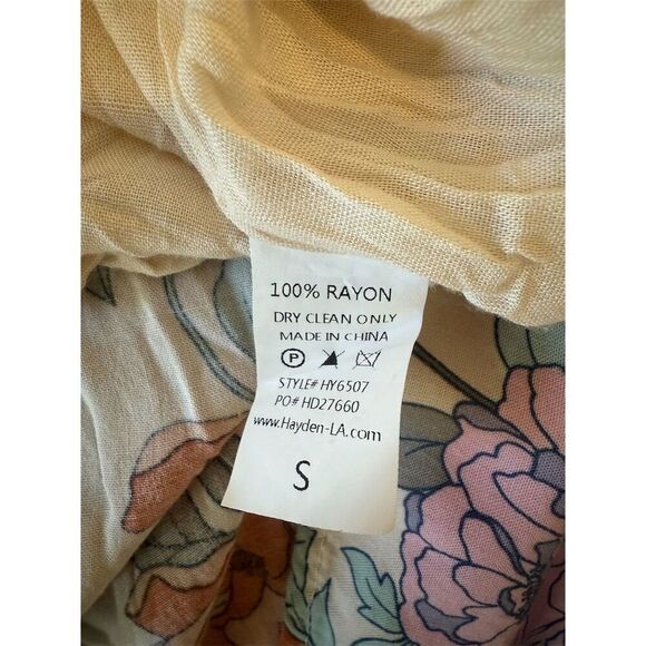 Hayden Women's Floral Midi Dress Long Sleeve Multicolor Size S - Picture 7 of 8